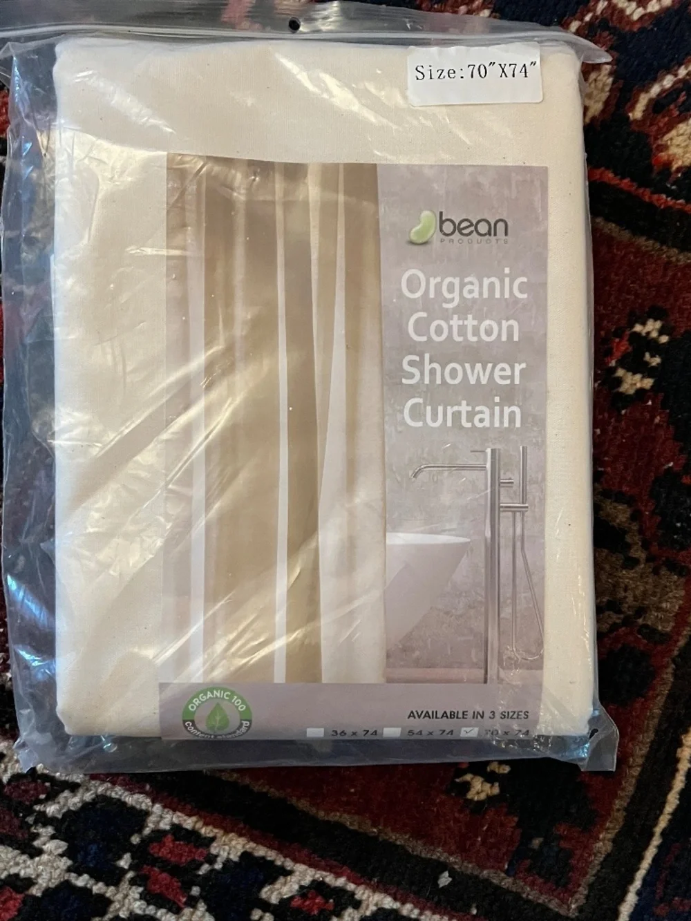 Bean Products Organic Cotton Shower Curtain 70